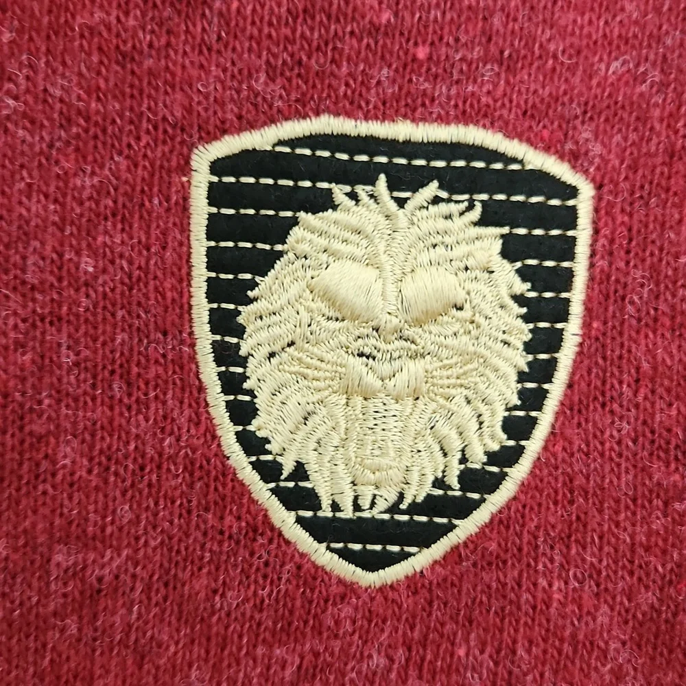 Balmain Paris Mens Red Cotton Sweater Size XL (Fits Smaller Medium)